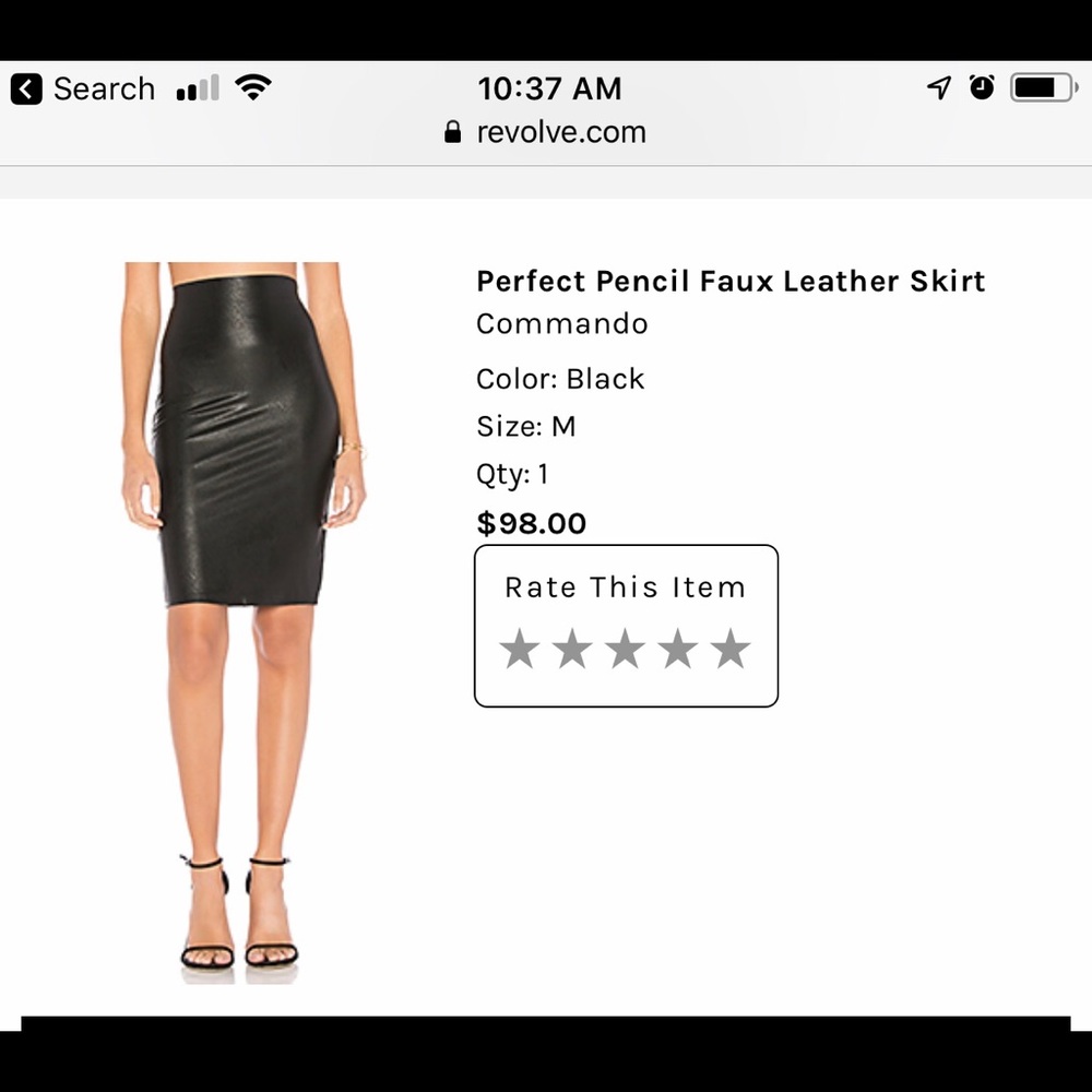 Commando Faux leather pencil skirt M